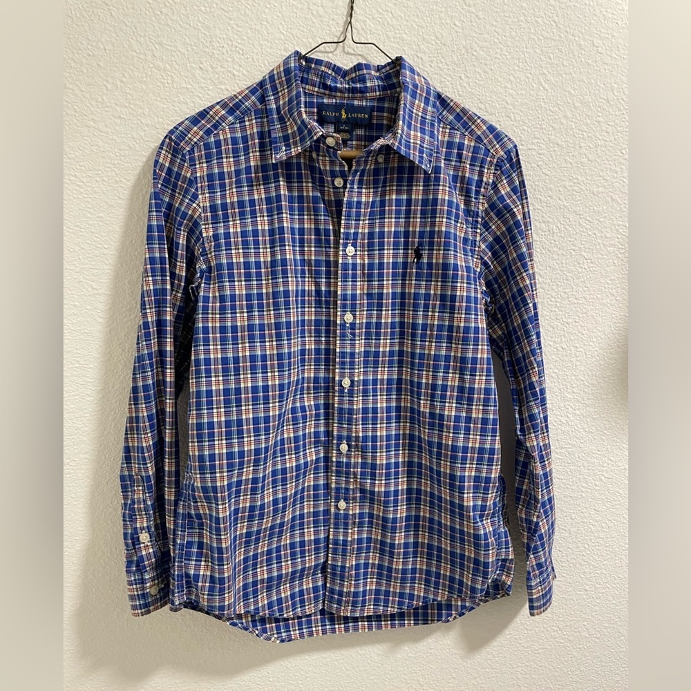 Polo by Ralph Lauren youth Blue Plaid Shirt